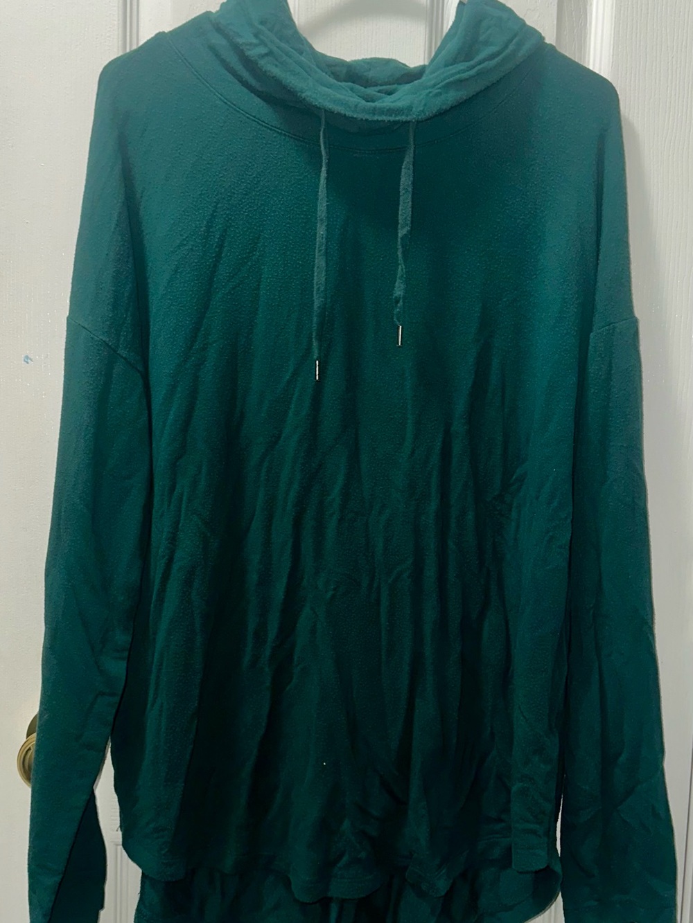 A New Day Teal Cowl-Neck Pullover Hoodie